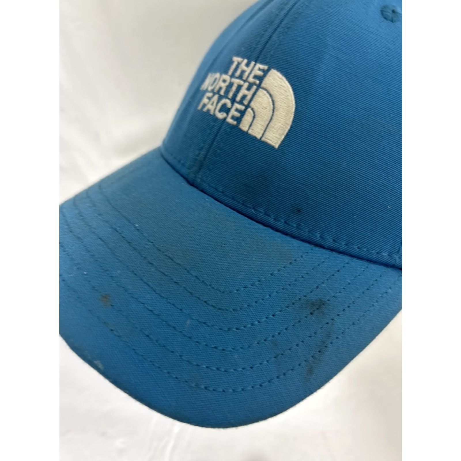 The North Face VINTAGE The North Face Teal Strap Back Hat Adjustable One Size Fits Most Dad Hat Stains Size ONE SIZE - 3 Thumbnail