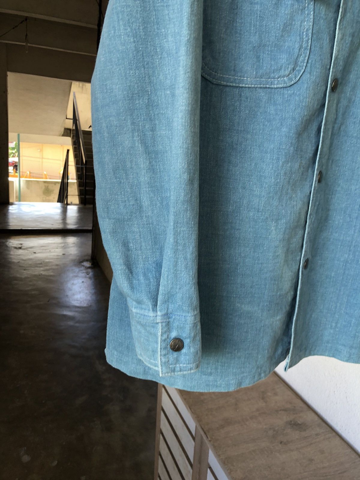 Sears Vintage 70s Sears Thick Denim Western Shirt Size US L / EU 52-54 / 3 - 4 Thumbnail