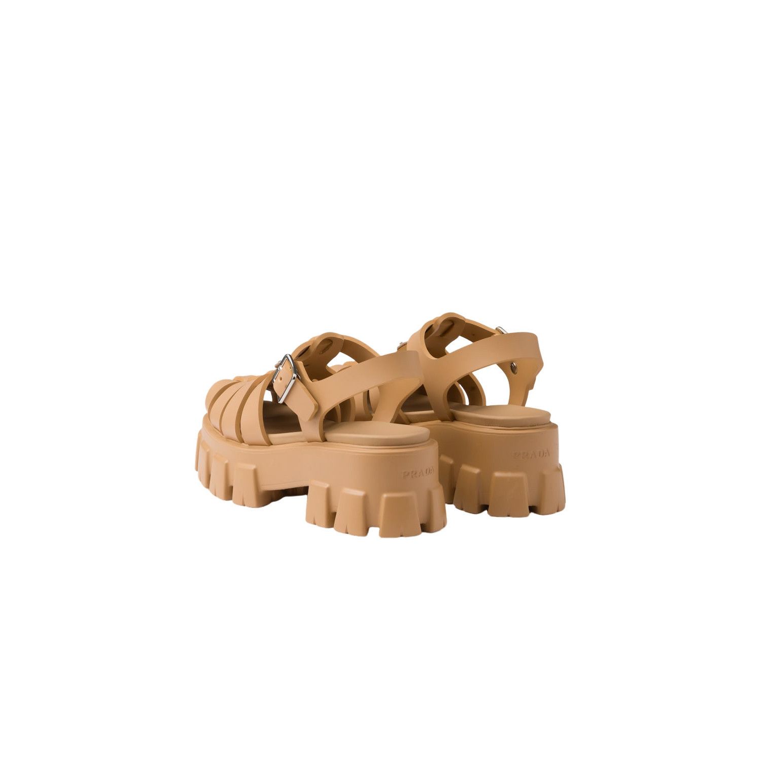 Prada PRADA Monolith $895 Barley Rubber Sandals New & Authentic (W Size US 6 / IT 36 - 4 Thumbnail