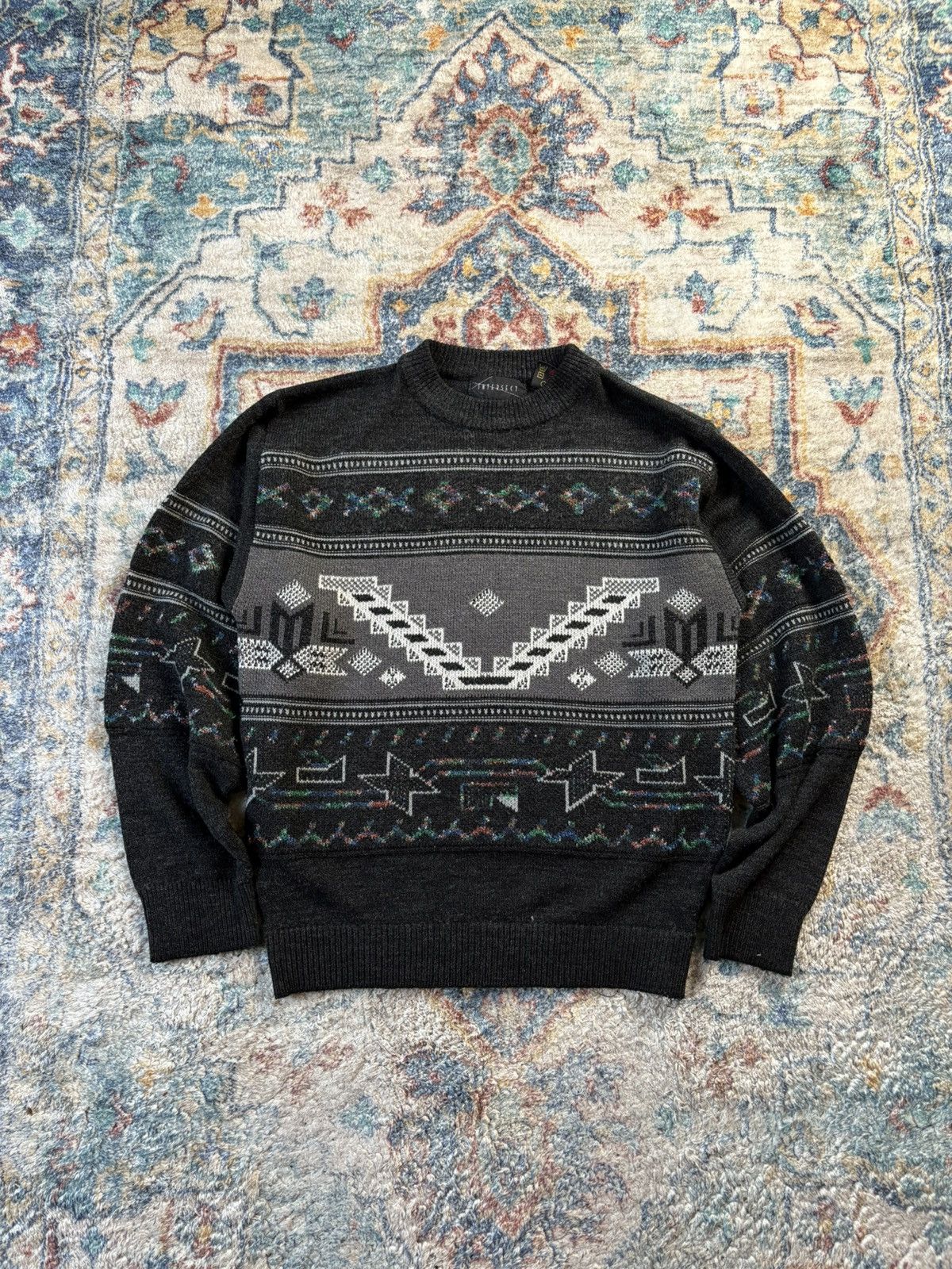 Vintage Vintage Patterned Abstract Pullover Sweater Small Size US S / EU 44-46 / 1 - 1 Thumbnail