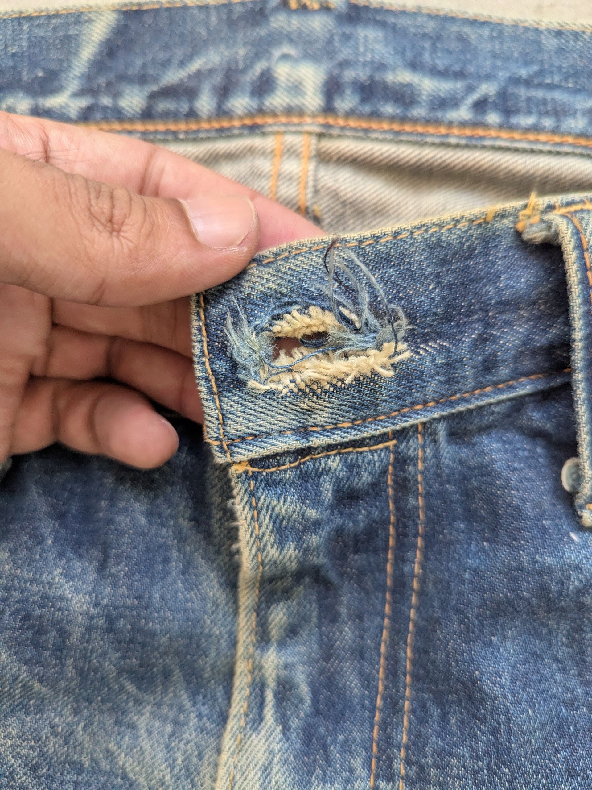 Sugar Cane × Vintage Vintage 90s Sugar Cane Selvedge Distressed Denim Size US 34 / EU 50 - 12 Thumbnail