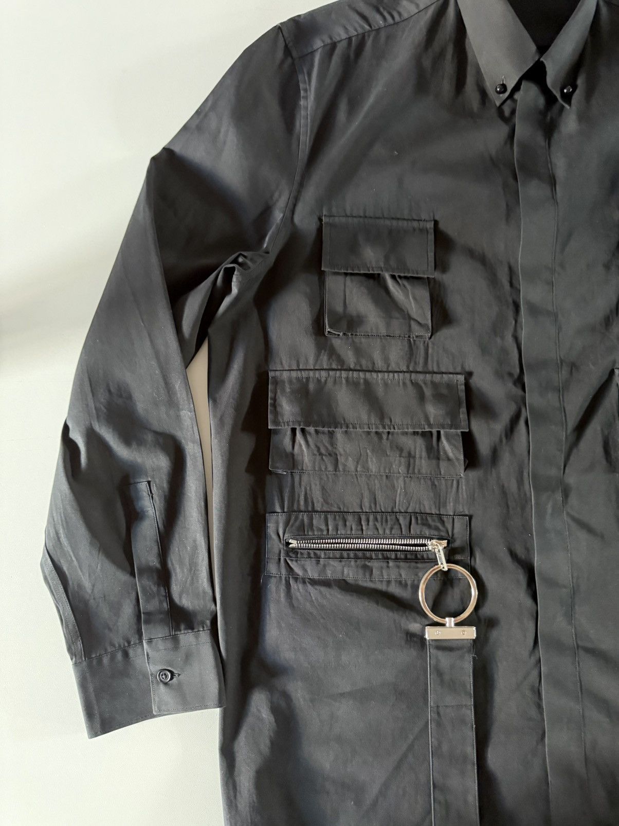 Givenchy Givenchy Paris FW2015 Multi-Pocket Utility Cargo Shirt -XL Size US XL / EU 56 / 4 - 7 Thumbnail