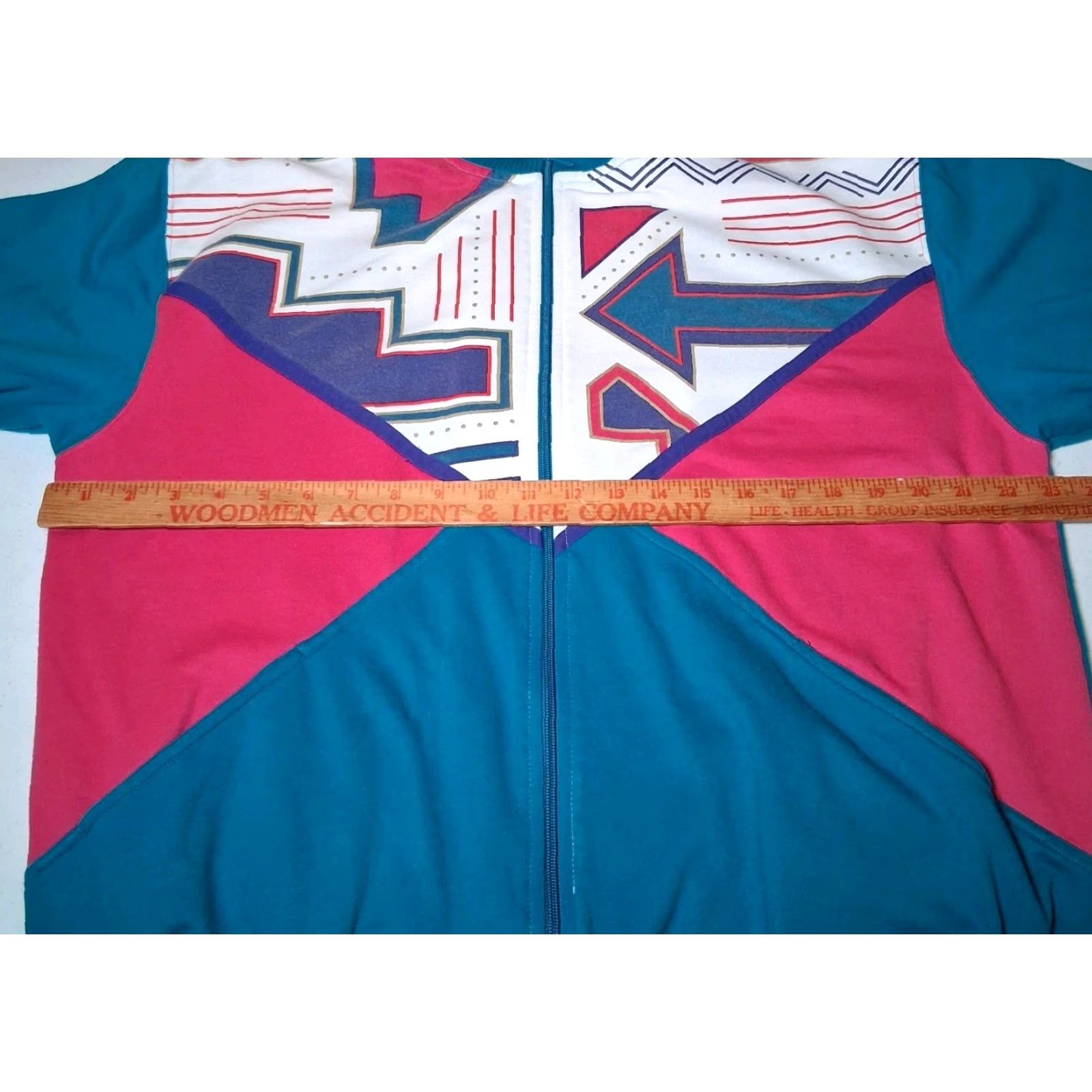 Vintage VINTAGE Blast Full Zip Knit Up Shirt Jacket Women M Geometric Southwest Retro 80s 90s Athleisure Size M / US 6-8 / IT 42-44 - 4 Thumbnail