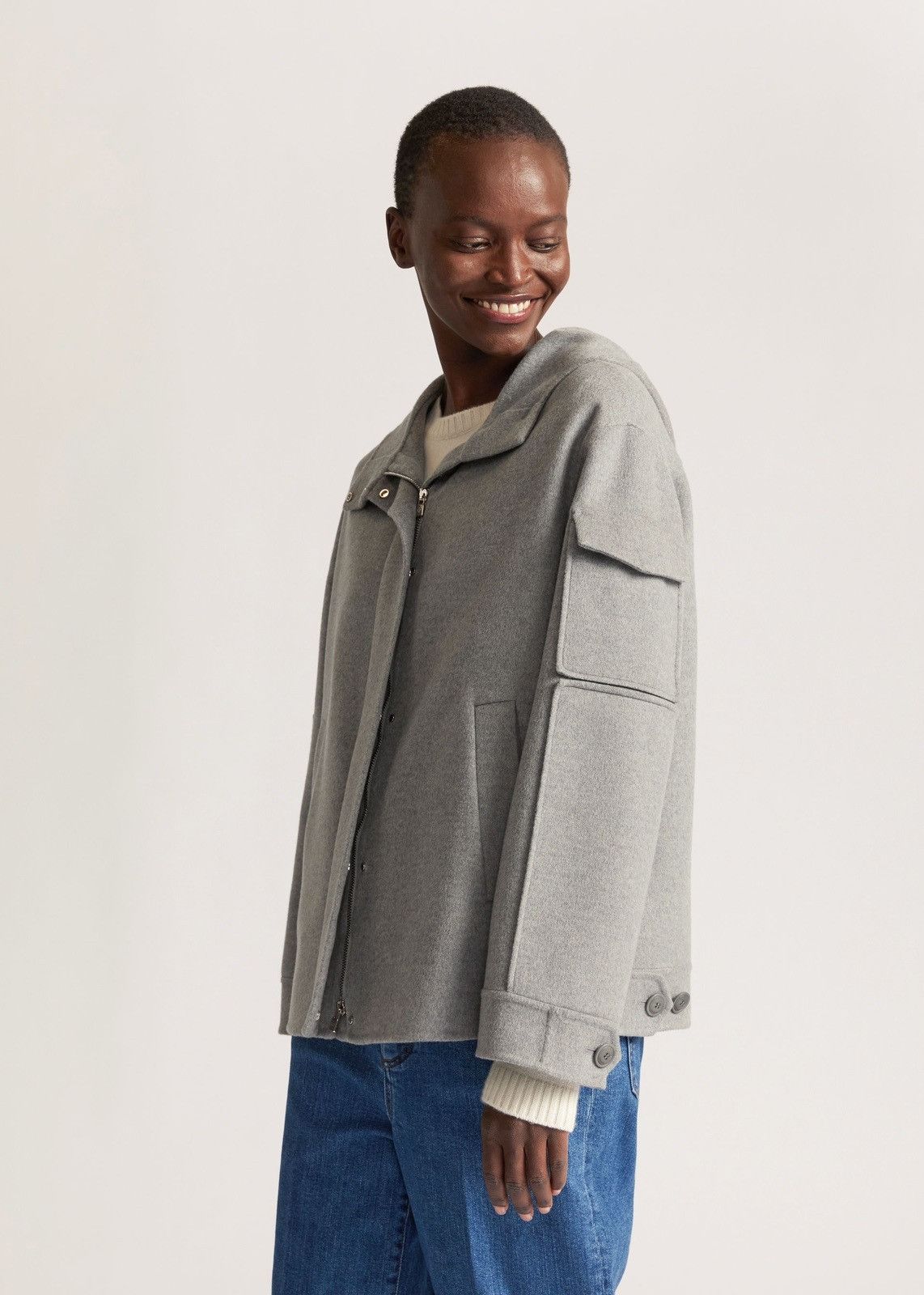 Loro Piana o1srvl11e0924 Holeg Cshmere Jacket in Grey Size XL / US 12-14 / IT 48-50 - 2 Thumbnail