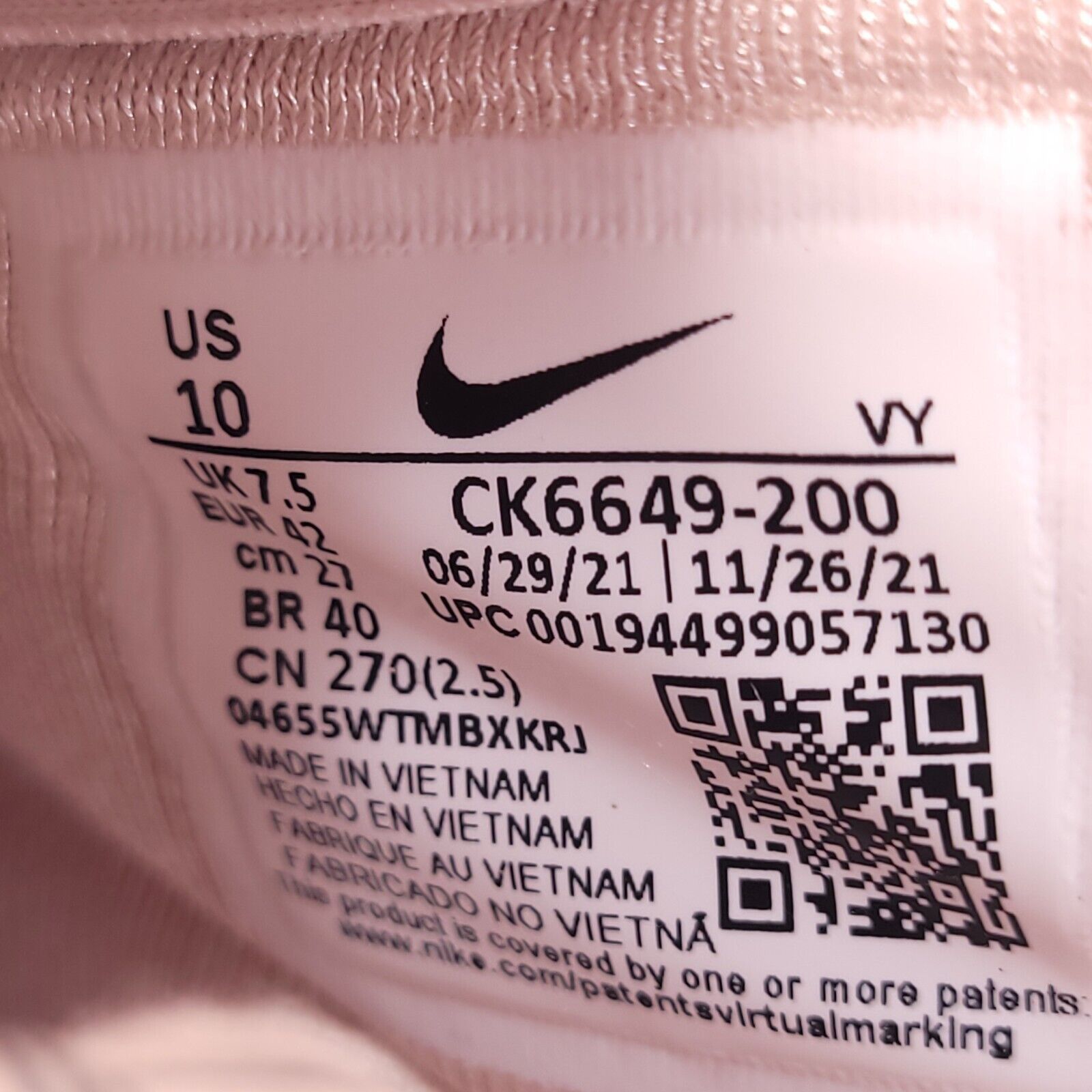 Nike Nike Air Force 1 Pixel Shoe Womens Size 10 CK6649-200 Beige Size US 10 / IT 40 - 8 Thumbnail