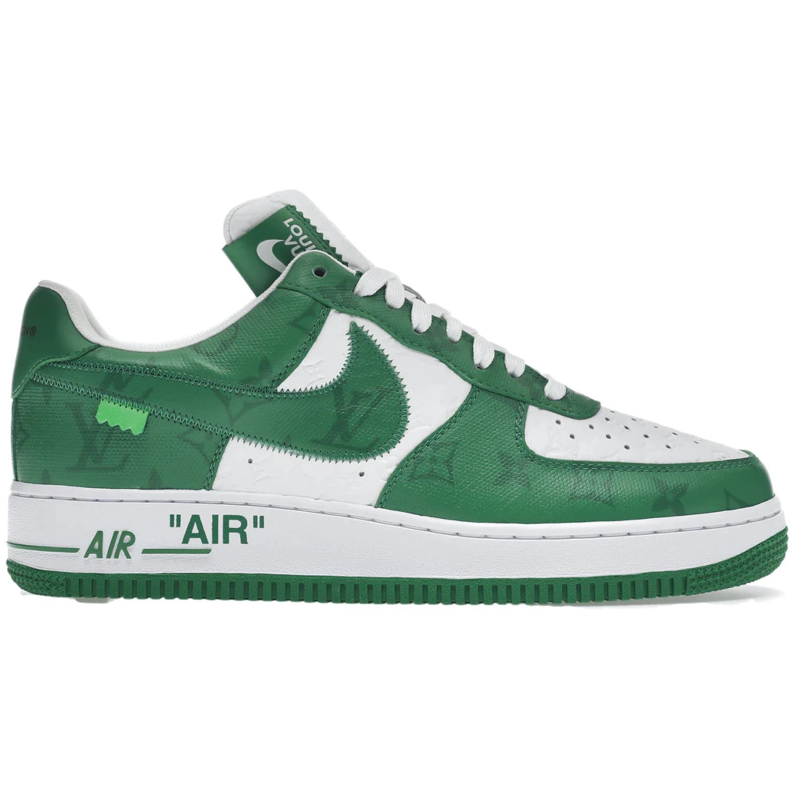 Nike LOUIS VUITTON x NIKE AIR FORCE 1 GREEN Size US 7 / EU 40 - 1 Thumbnail