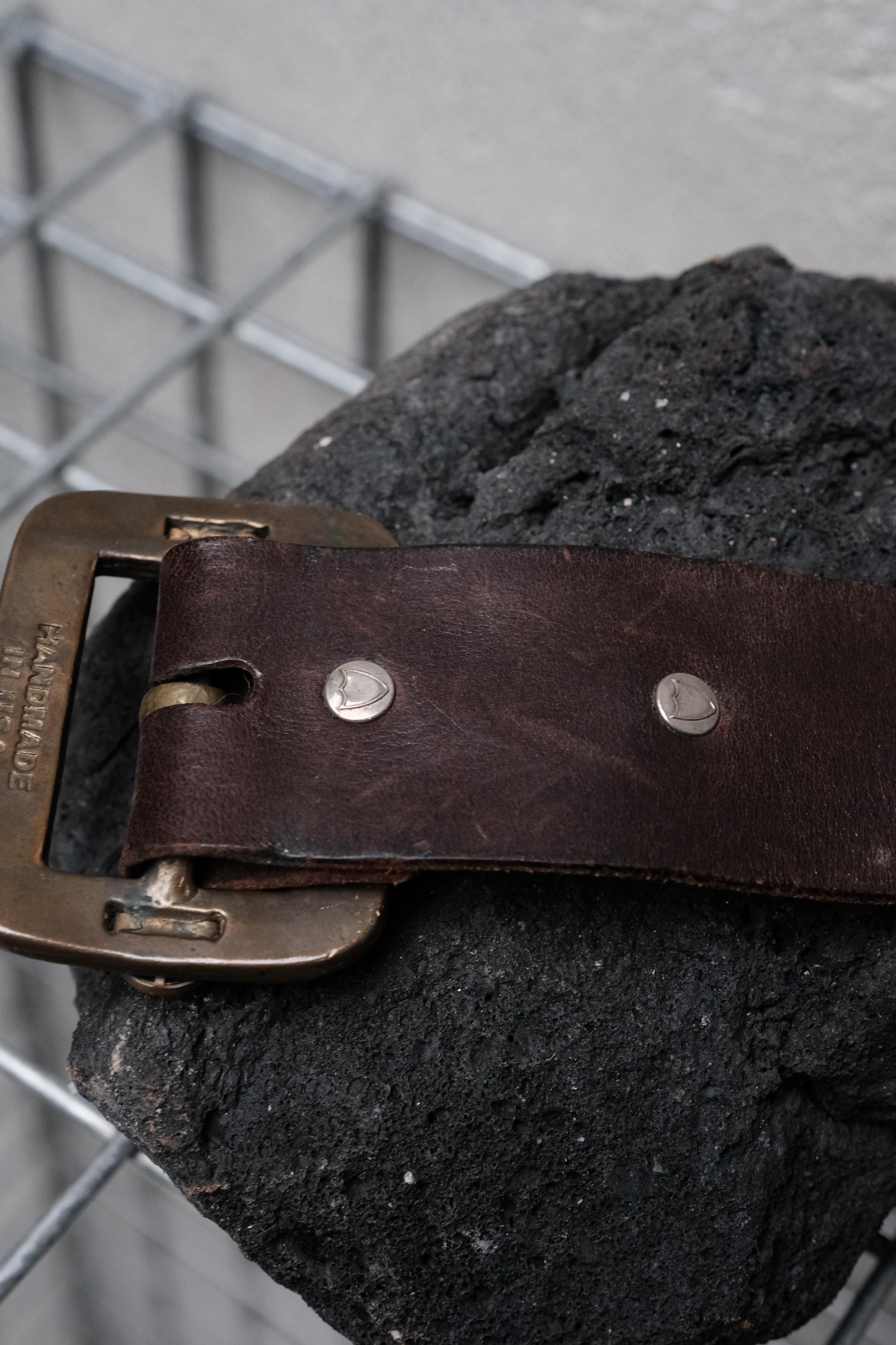 Hollywood Trading Company Hollywood Trading Company Brown 5-Row Pyramid Stud Belt Size ONE SIZE - 6 Thumbnail
