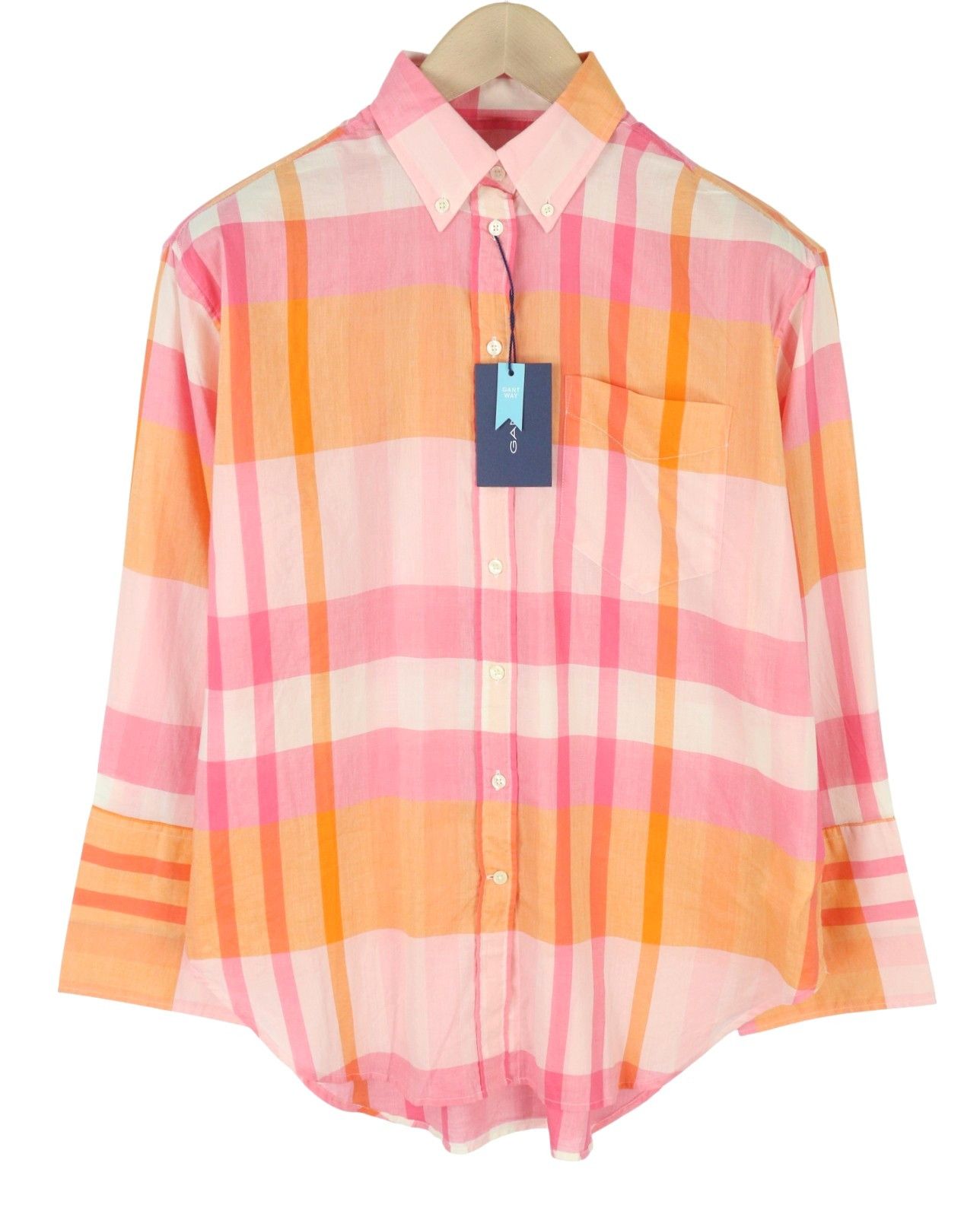 Gant REL WIDE CUFF MADRAS EU34 Preppy Pink Button-Down 87532 Size XS / US 0-2 / IT 36-38 - 1 Thumbnail