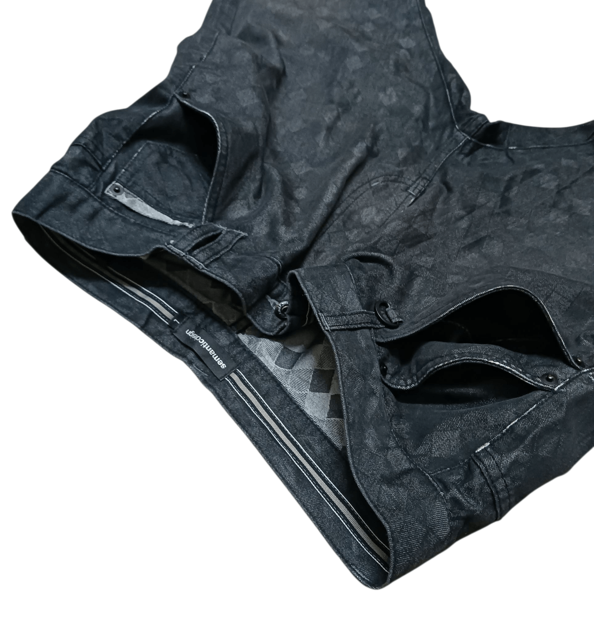 semanticdesign Semanticdesign Black Diamond Pattern Jeans Size US 34 / EU 50 - 7 Thumbnail