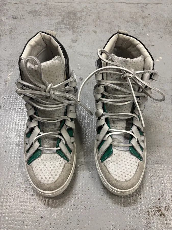 Damir Doma Damir Doma Multi Strip White Leather Sneakers Size US 8 / EU 41 - 2 Thumbnail