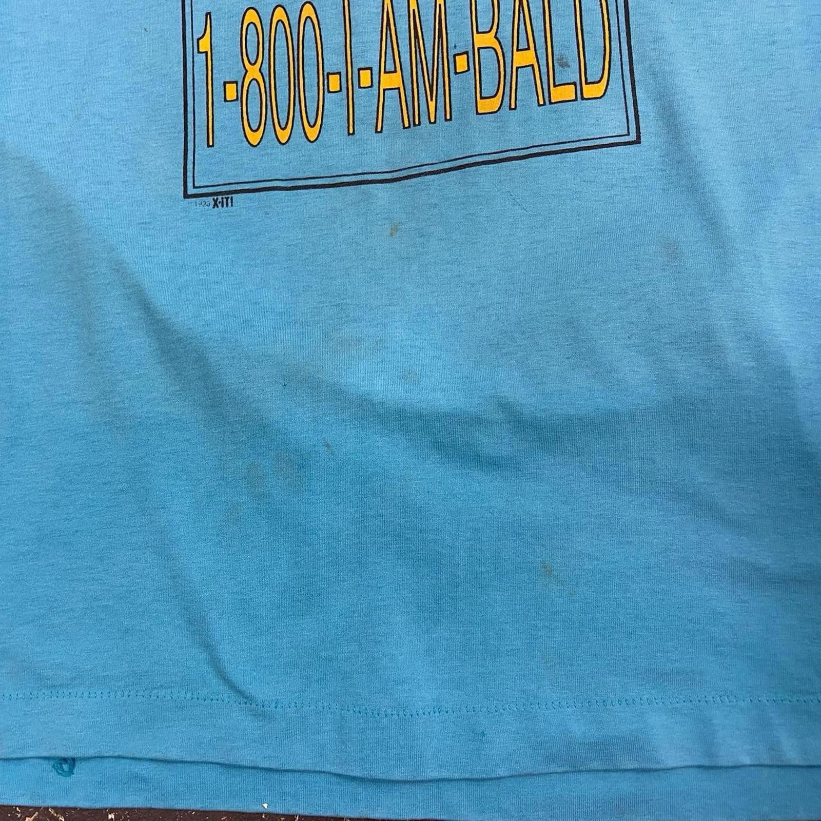 Vintage 1993 “I am bald” Humour Tee Size US XXL / EU 58 / 5 - 3 Thumbnail