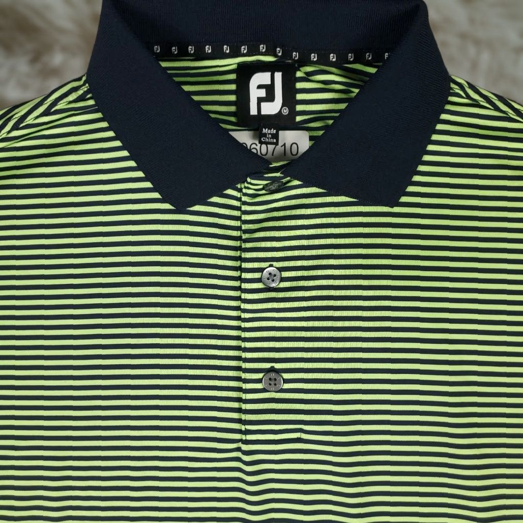 Footjoy FJ FootJoy Polo Shirt Mens Medium Green Black Striped Golf Casual Short Sleeve Polo Shirt Mens Medium Green Black Striped FJ FootJoy Size US M / EU 48-50 / 2 - 1 Thumbnail