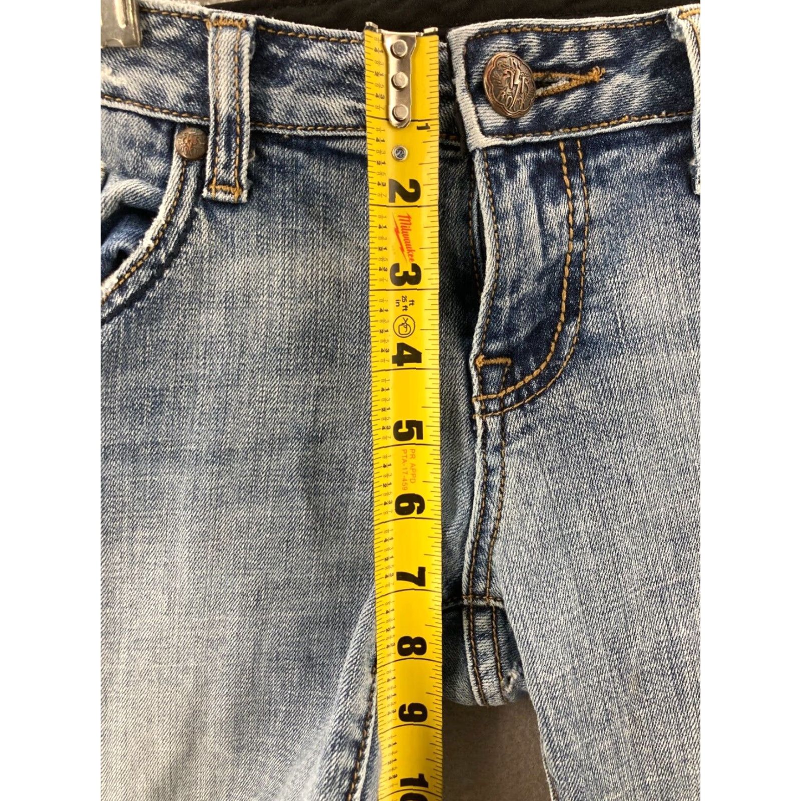 Express Express Rerock Jeans Skinny Low Rise 4 Blue Denim Stretch 5-Pocket Slim Women's Jeans XS to 4? Size 27" / US 4 / IT 40 - 4 Thumbnail