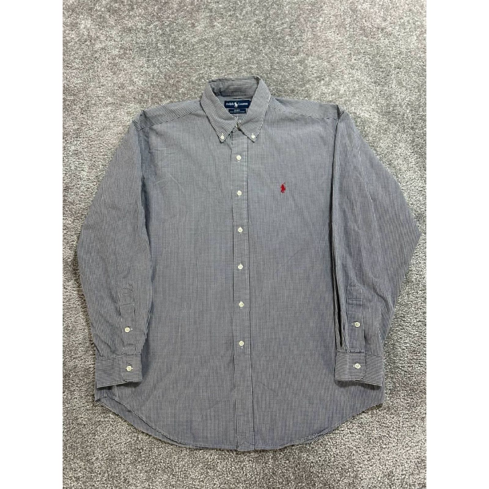 Ralph Lauren VINTAGE Ralph Lauren Blake Shirt Mens Large White Check Cotton Button-Down Polo Logo Classic 90s Mens Size US L / EU 52-54 / 3 - 2 Thumbnail