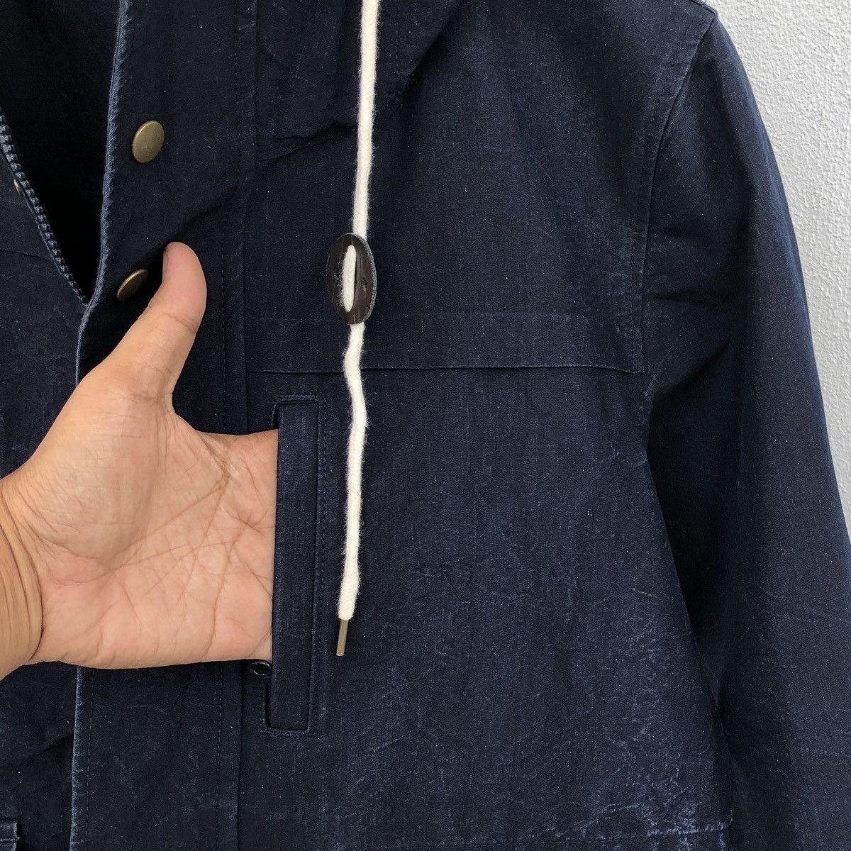 Blue Blue Japan Japan Blue Jeans Indigo Blue Anorak Hooded Parka Jacket Size US M / EU 48-50 / 2 - 6 Thumbnail