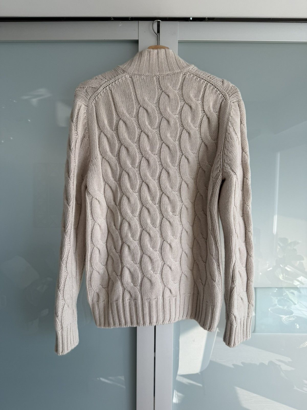 Gran Sasso Cable Knit Cashmere Full Zip Sweater Size US M / EU 48-50 / 2 - 2 Thumbnail