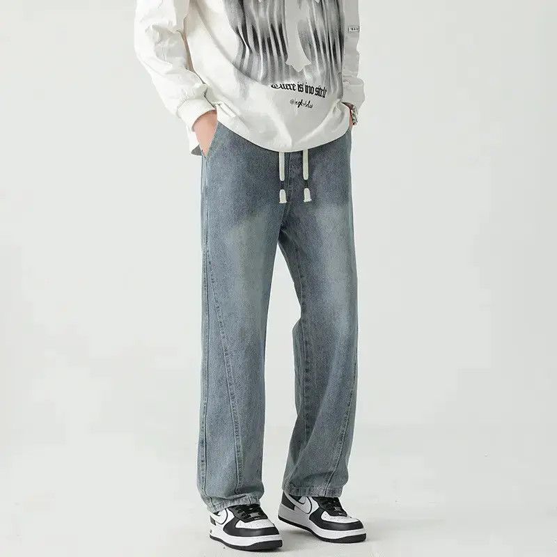 Japanese Brand Retro loose casual straight leg jeans Size US 32 / EU 48 - 2 Thumbnail