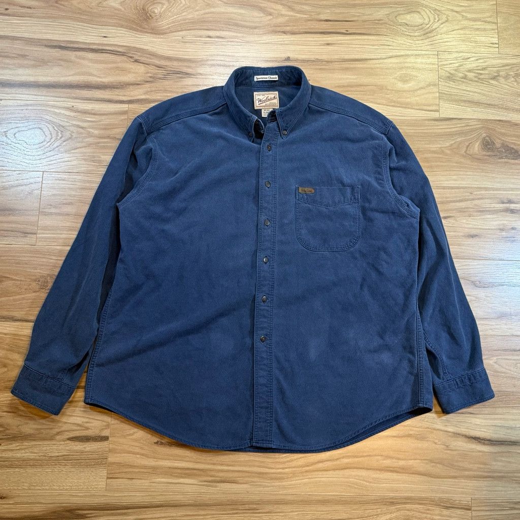 Woolrich Woolen Mills Woolrich Men’s XL Chamois Shirt Blue USA Size US XL / EU 56 / 4 - 1 Thumbnail