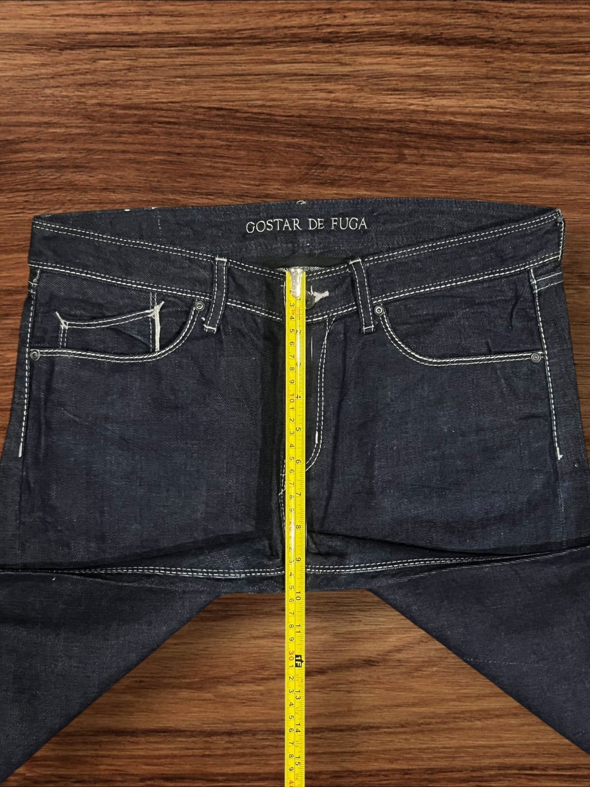 GOSTAR DE FUGA × If Six Was Nine × Le Grande Bleu (L.G.B.) Japanese Gostar De Fuga Dark Washed Selvedge Button Fly Jean Size US 32 / EU 48 - 16 Thumbnail