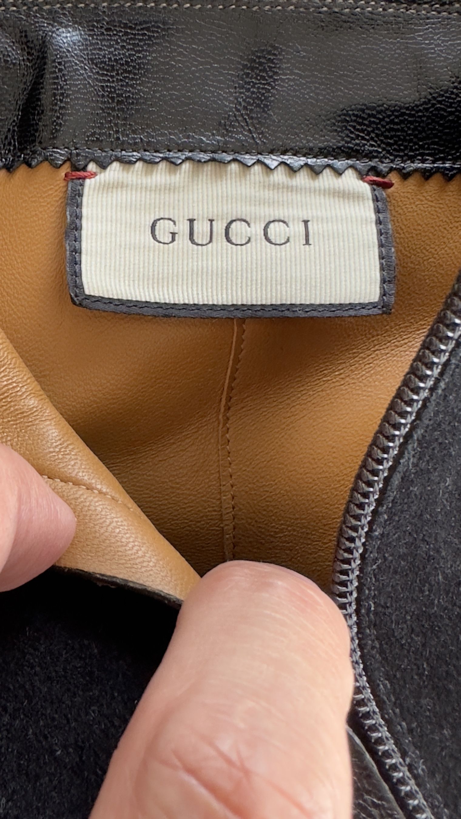 Gucci Gucci Boots Gold Trimmed suede lizard skin boots black. Size US 11 / EU 44 - 9 Thumbnail