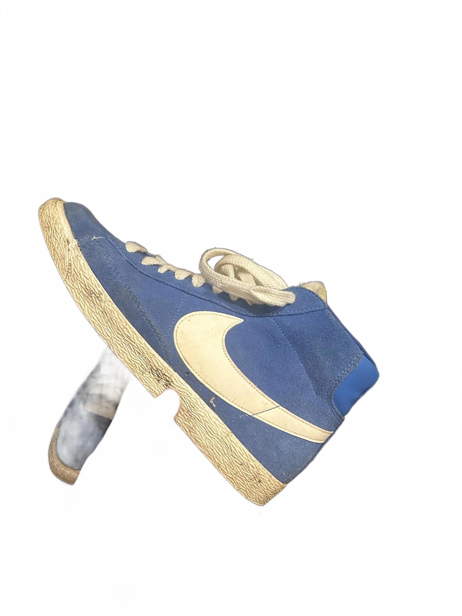 Nike Vintage Nike Blazer High-Top Sneakers - Blue & Cream Size US 7 / EU 40 - 7 Thumbnail