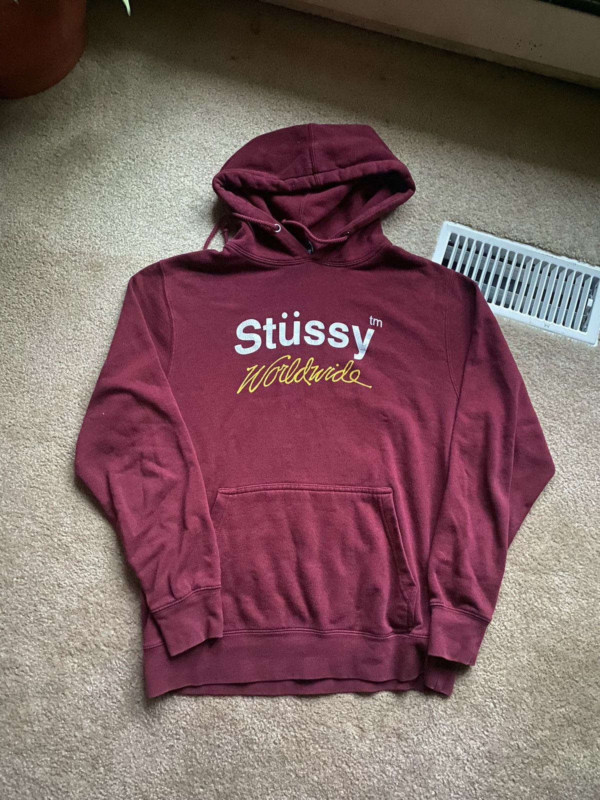 Stussy × Vintage Vintage Stussy Worldwide Logo Y2K Hoodie Size US S / EU 44-46 / 1 - 1 Thumbnail