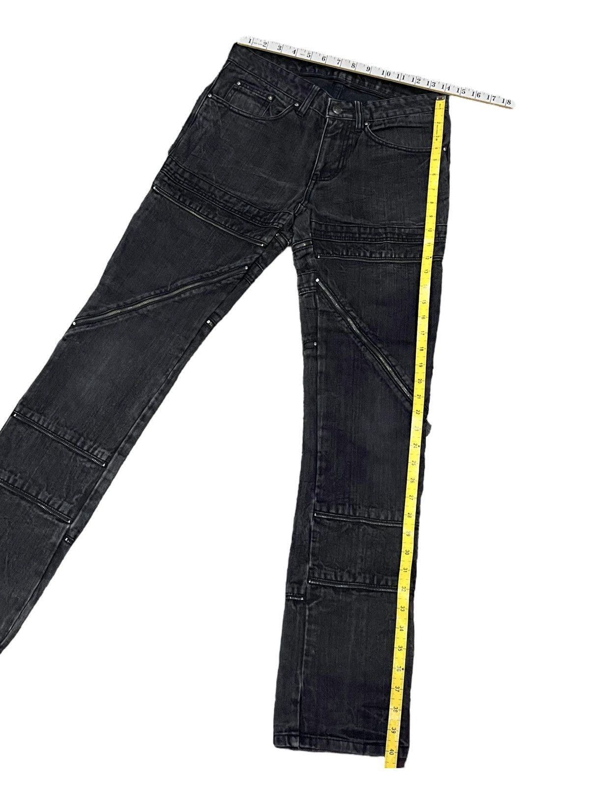 Culturata 🔥Vintage CUSTOM CULTURE Grunge Multizipper S.Laurent Style Size 28" / US 6 / IT 42 - 15 Thumbnail
