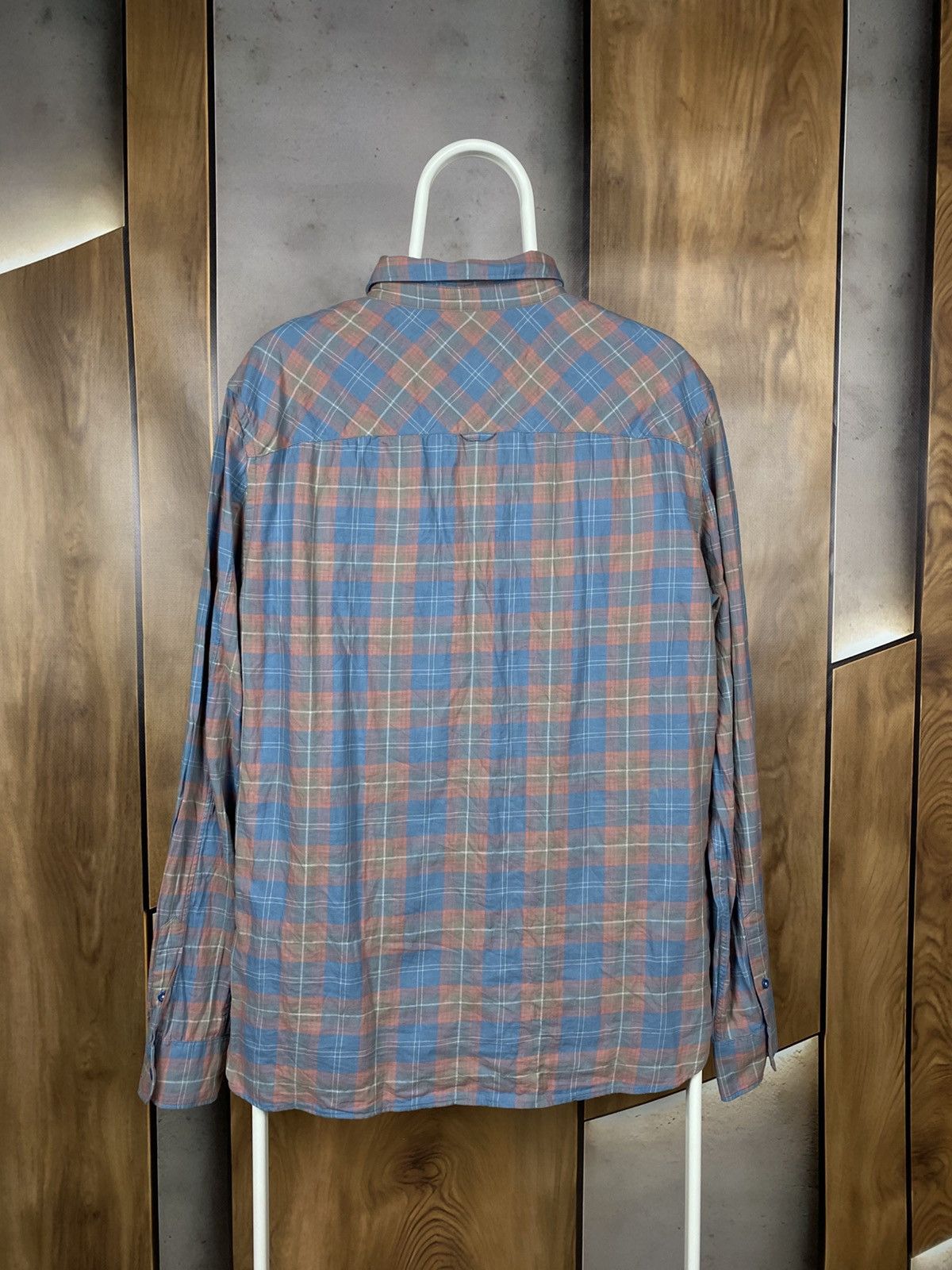 Allsaints 💋Vintage Shirt Button Up Allsaints Flannel Checkered Tee💋 Size US L / EU 52-54 / 3 - 8 Thumbnail