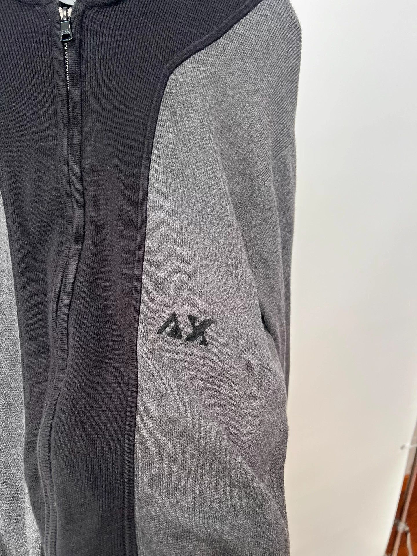 Armani Exchange A|X Knit Colorblocked Hooded Zip Cardigan Logo Size US M / EU 48-50 / 2 - 4 Thumbnail