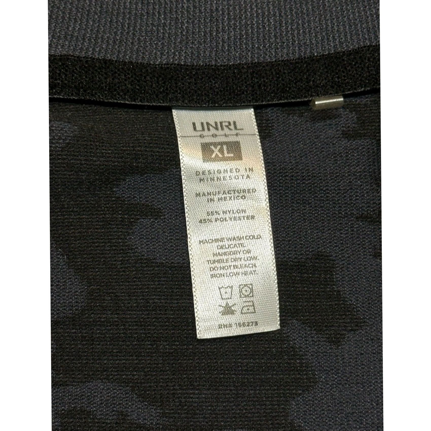 Vintage UNRL Golf Mens XL Gray Black Camo Rival Quarter Zip Pullover Mock Neck Long Sleeve Logo Activewear Pullover Size US XL / EU 56 / 4 - 5 Thumbnail