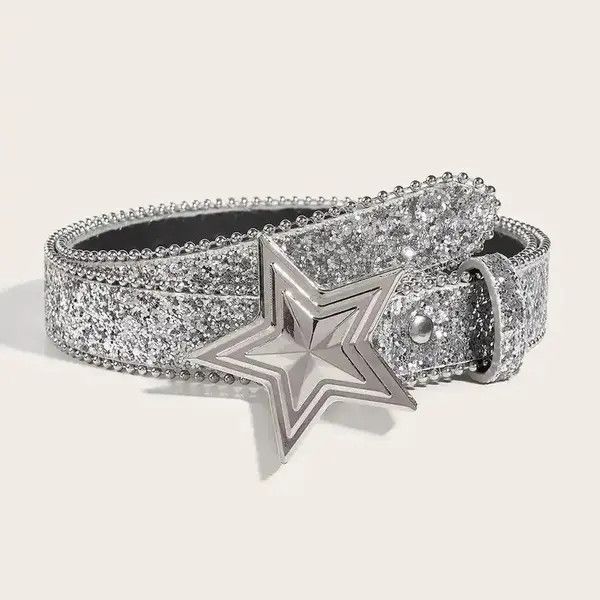 Designer × Vintage Rhinestone Belt Luxury Bling Sequin Size ONE SIZE - 1 Thumbnail