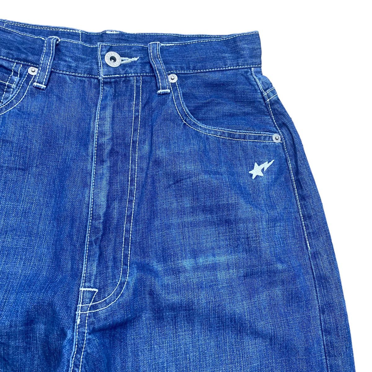 Bape Bape Denim Baggy Pants Head Logo Size 24" / US 00 / IT 34 - 5 Thumbnail