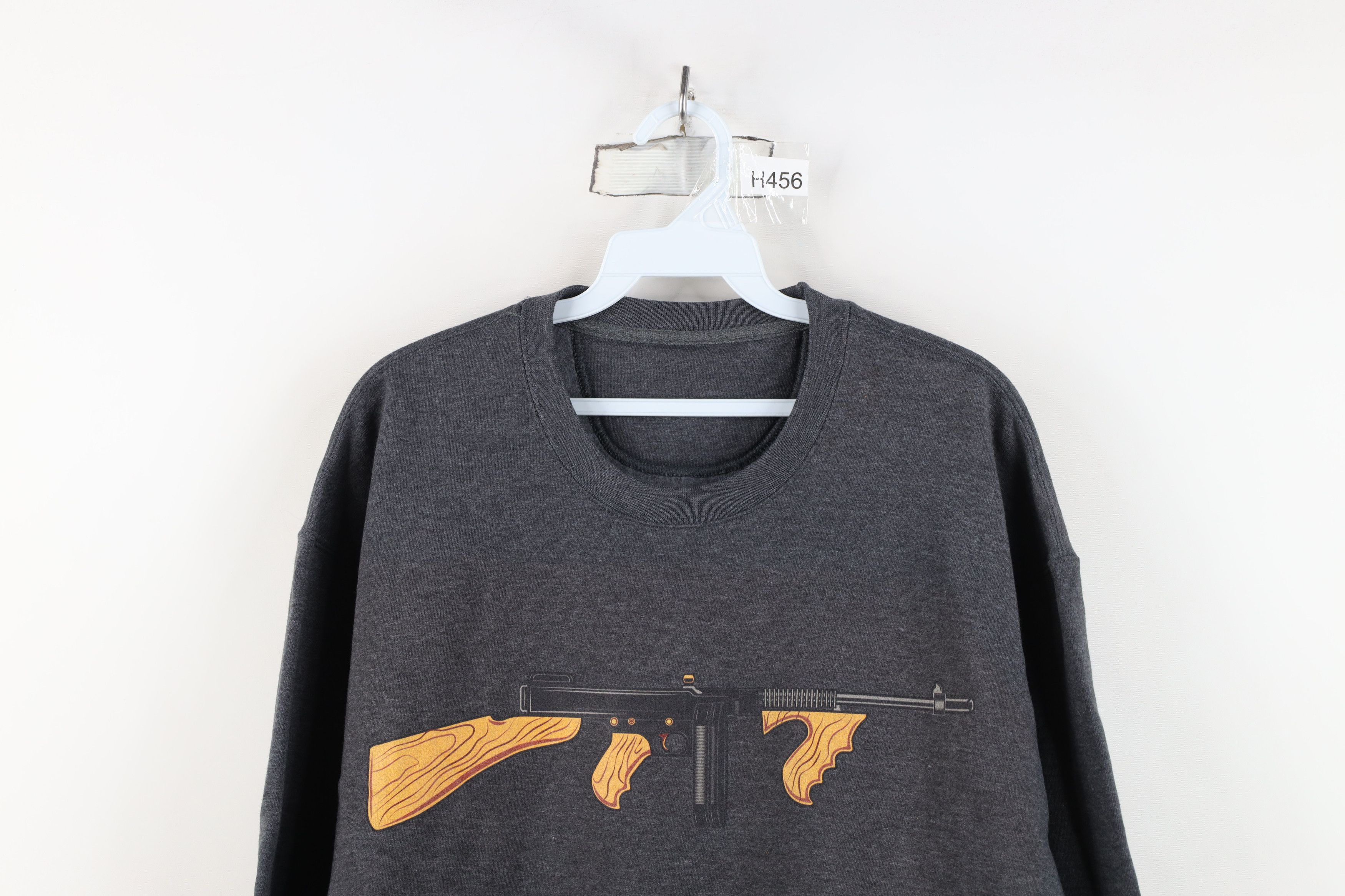 Vintage Vintage Streetwear Gun Crewneck Sweatshirt Heather Gray Size US XL / EU 56 / 4 - 2 Thumbnail