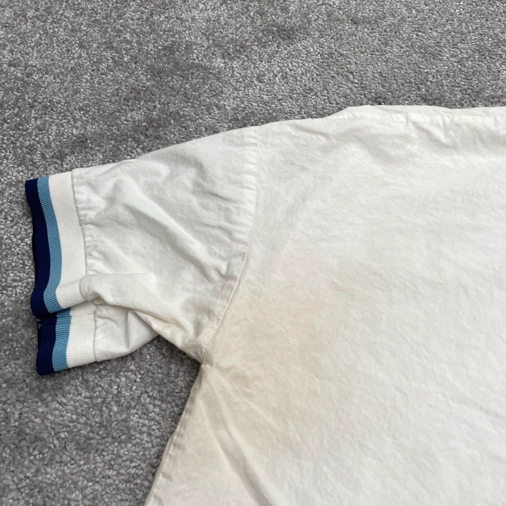 Zara Zara Trafaluc Collection Oversized Shirt Womens Large White Blue 1/2 Button Size L / US 10 / IT 46 - 4 Thumbnail