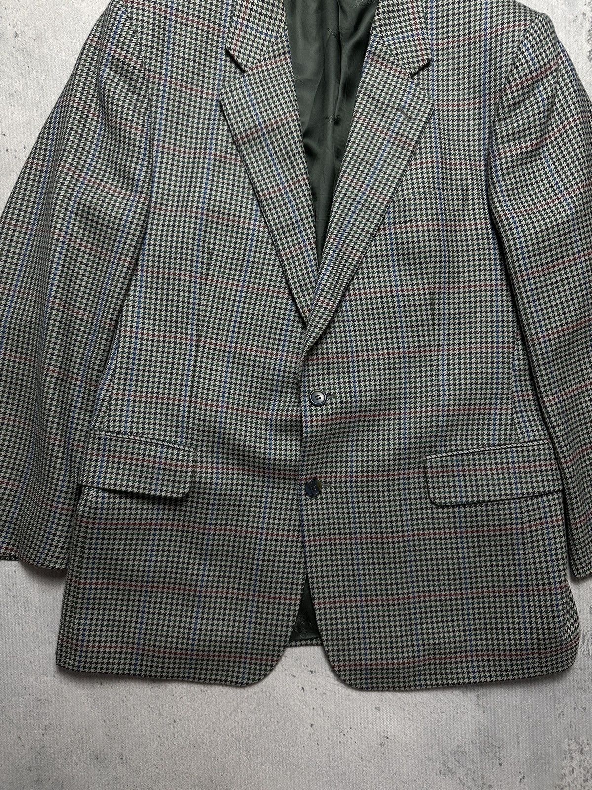 Burberry Blazer Burberrys Vintage Cashmere & Wool Luxury Rare 90s 80s Size 52R - 6 Thumbnail