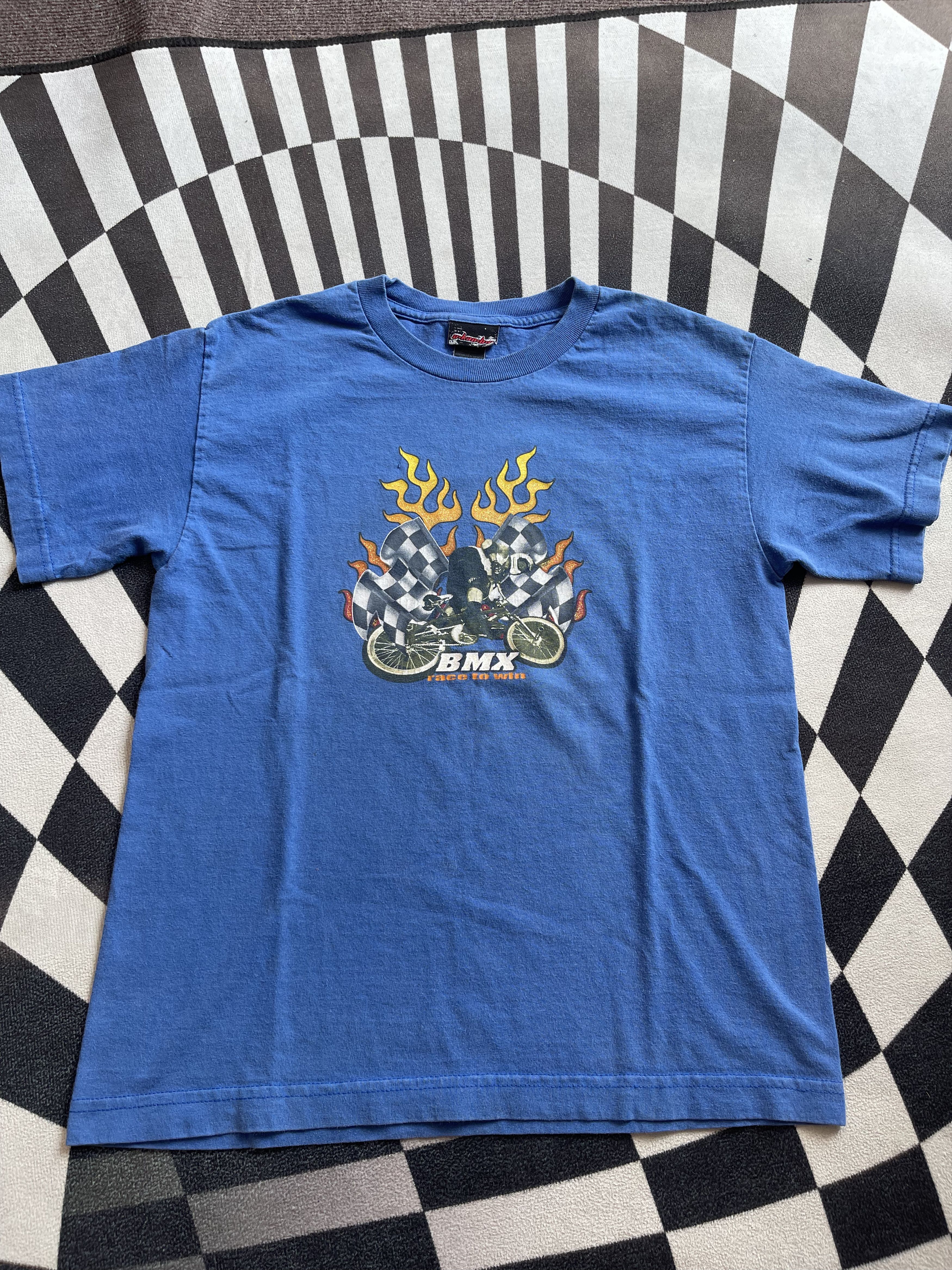 Vintage Vintage U-kan-be BMX "Race to Win" Glitter Graphic T-Shirt Size US S / EU 44-46 / 1 - 2 Thumbnail