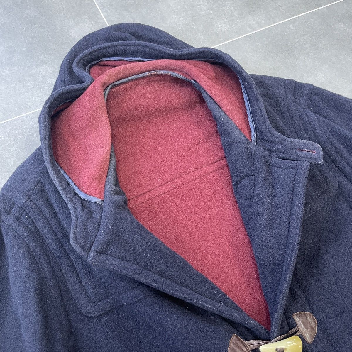Lacoste × Vintage Vintage Lacoste Wool Hooded Coat Size L Size US L / EU 52-54 / 3 - 13 Thumbnail