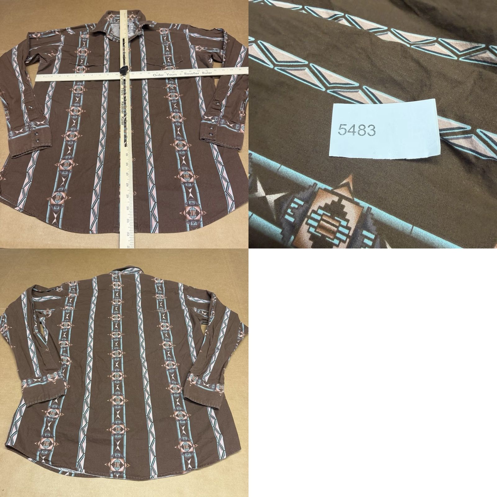 Vintage VINTAGE Panhandle Slim Shirt Mens Large Brown Pearl Snap Cowboy Western Button-Up Shirt Size US L / EU 52-54 / 3 - 8 Thumbnail