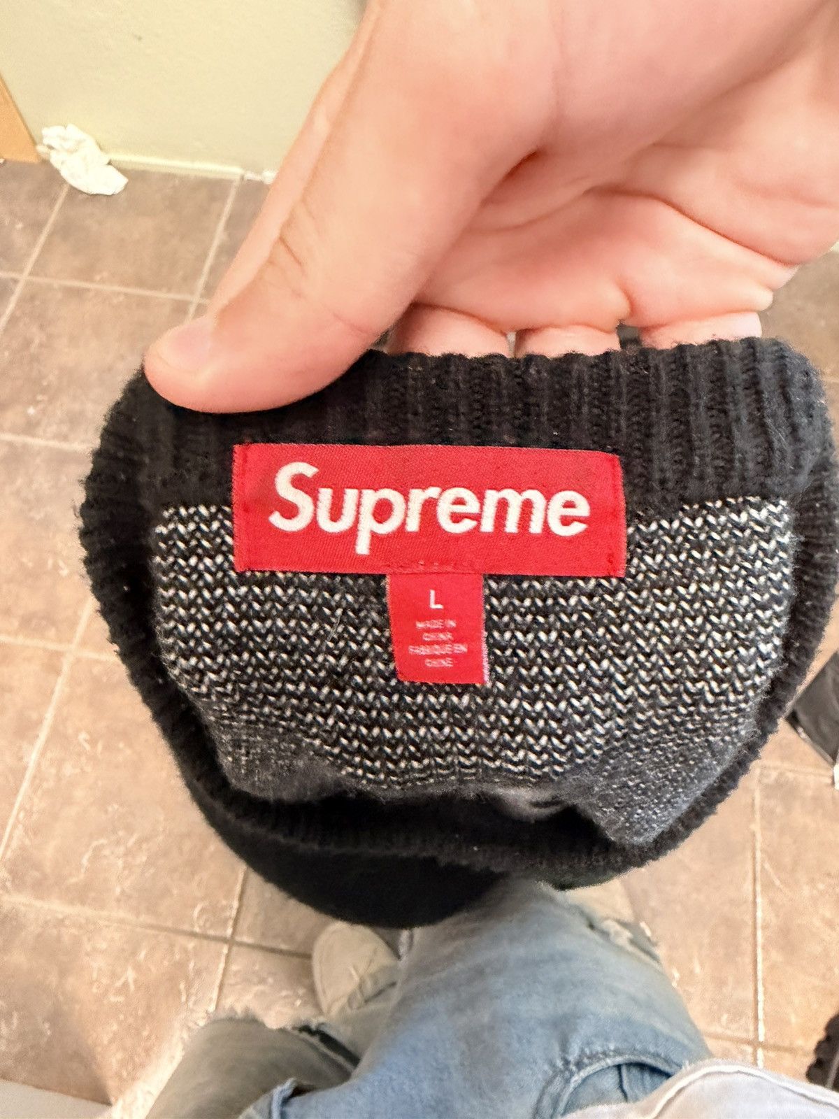 Supreme Supreme “Fuck Money” Knit Sweater Size US L / EU 52-54 / 3 - 3 Thumbnail