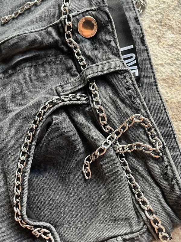 Moschino Love Moschino Sz 26 Slim Grey Jeans Denim Size 26" / US 2 / IT 38 - 9 Thumbnail