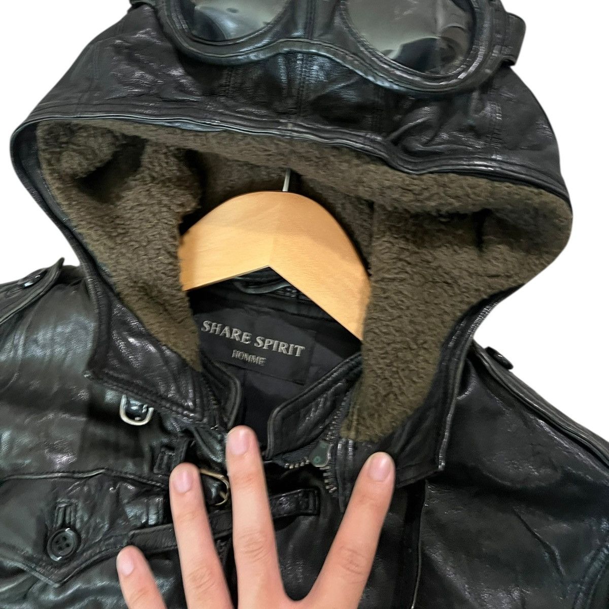 Share Spirit Homme Share spirit leather goggles jacket Size US M / EU 48-50 / 2 - 8 Thumbnail