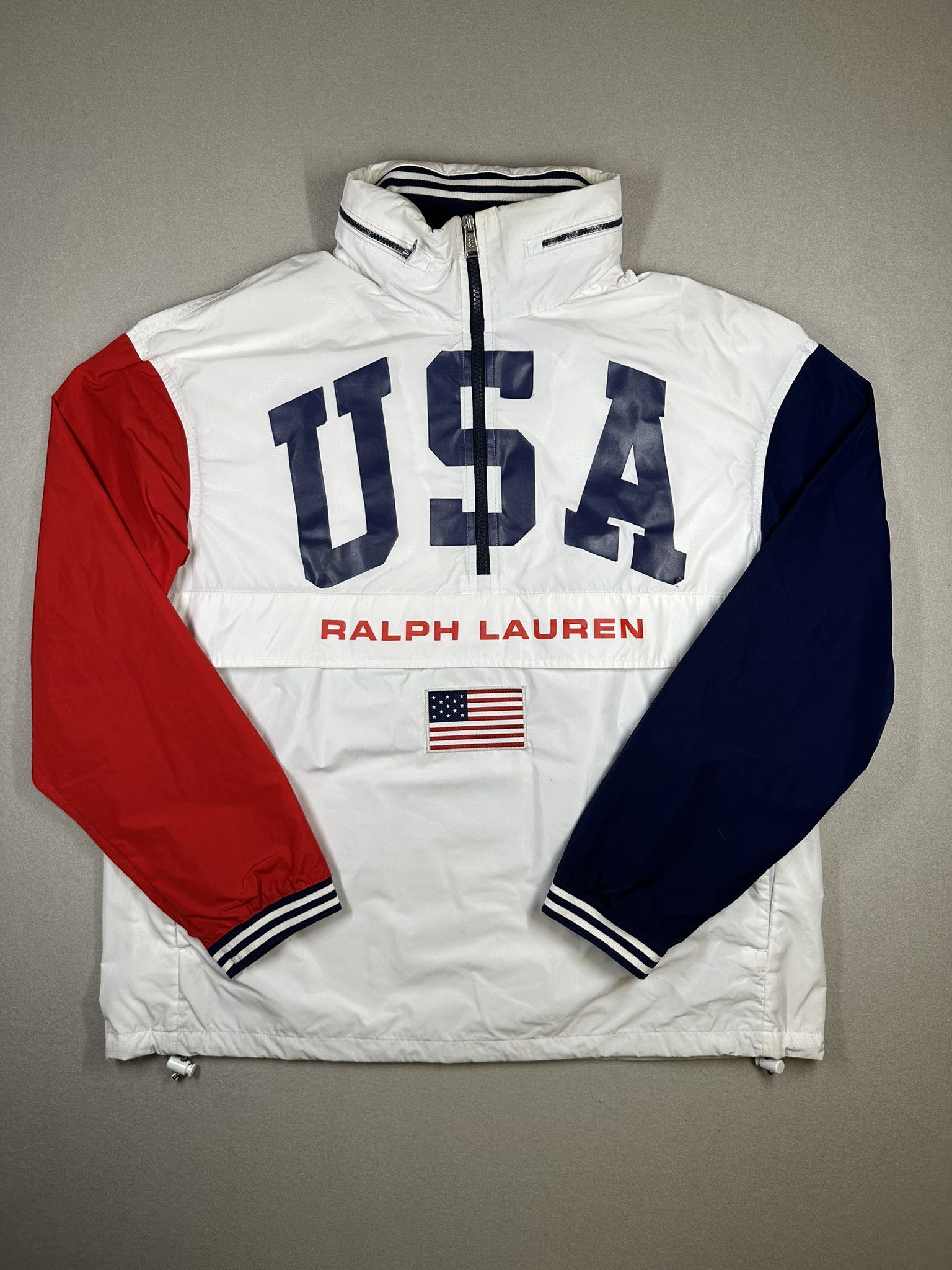 Polo Ralph Lauren Ralph Lauren USA Olympic Team Anorak Jacket White Red Blue Size US M / EU 48-50 / 2 - 1 Thumbnail