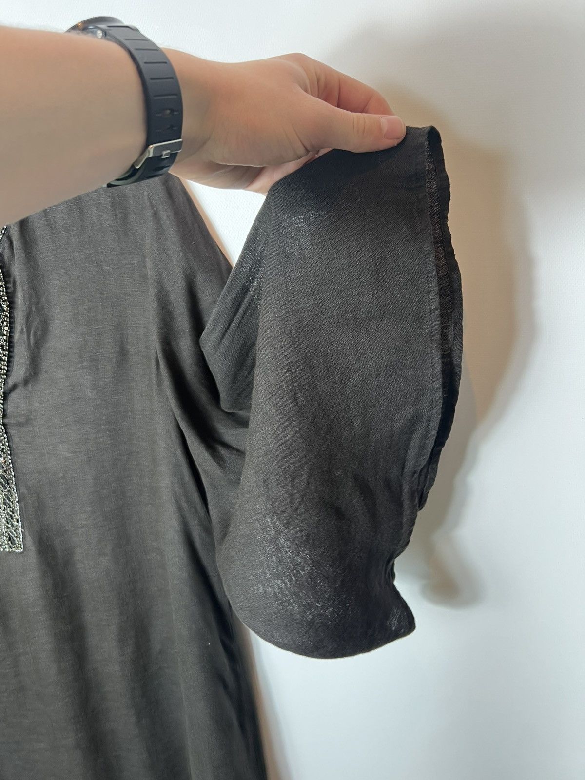 120% Lino Vintage streetwear 120% Lino Avant Garde Linen Dress Size 42 Size M / US 6-8 / IT 42-44 - 4 Thumbnail
