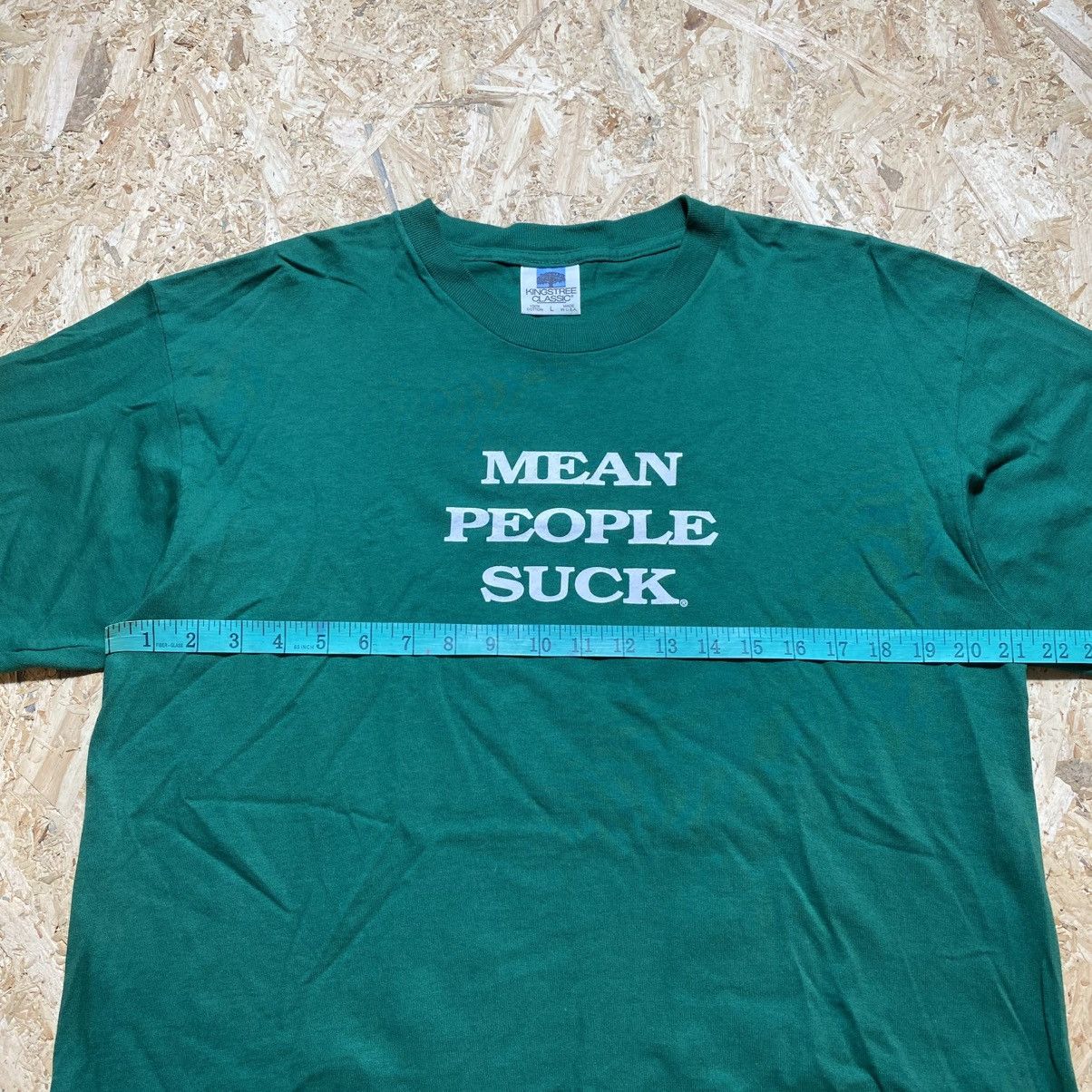 Vintage Vintage 90s Wording "Mean People Suck" Tee Size US L / EU 52-54 / 3 - 12 Thumbnail