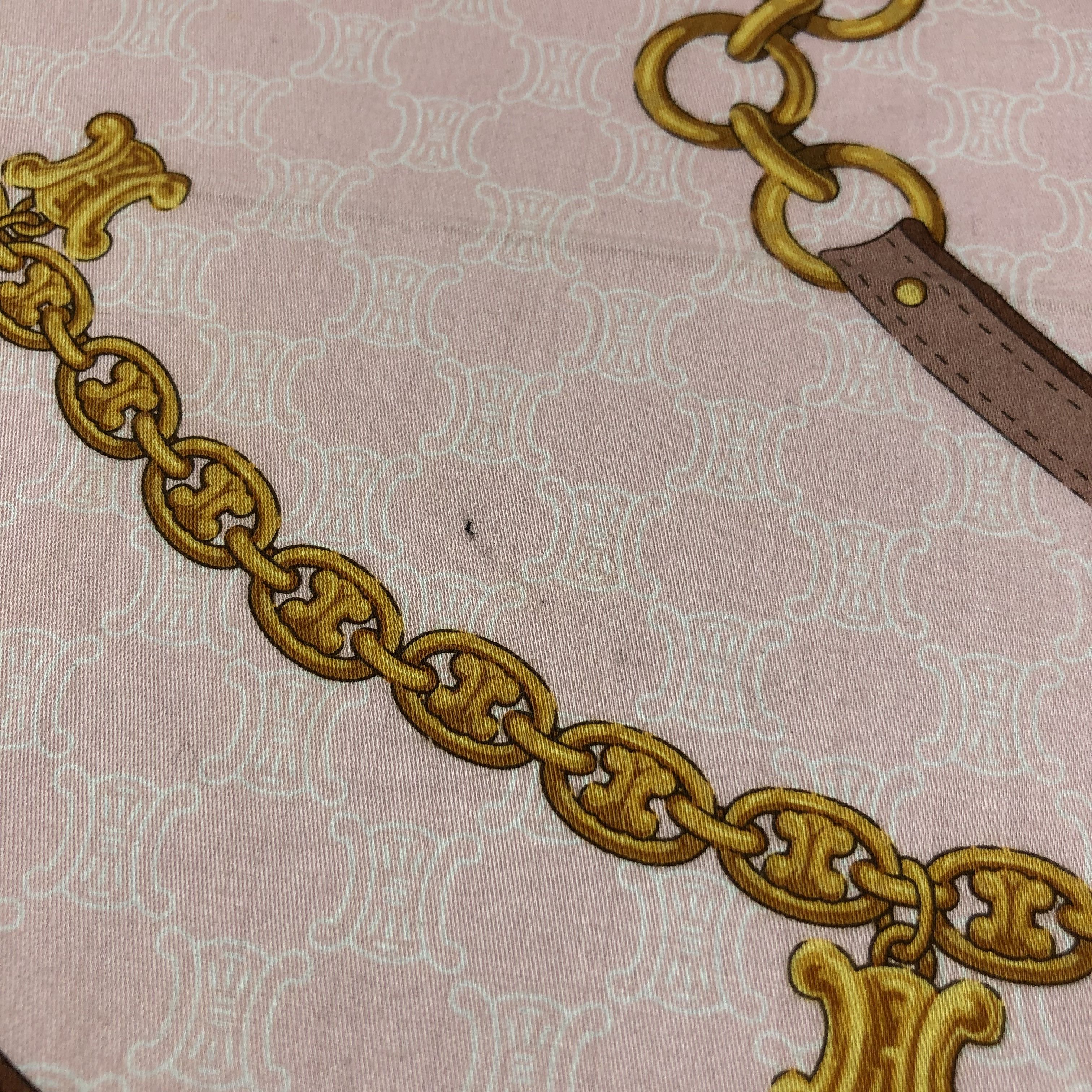 Celine Celine Gold Chains Handkerchief Neckerchief Bandana H1928 Size ONE SIZE - 6 Thumbnail