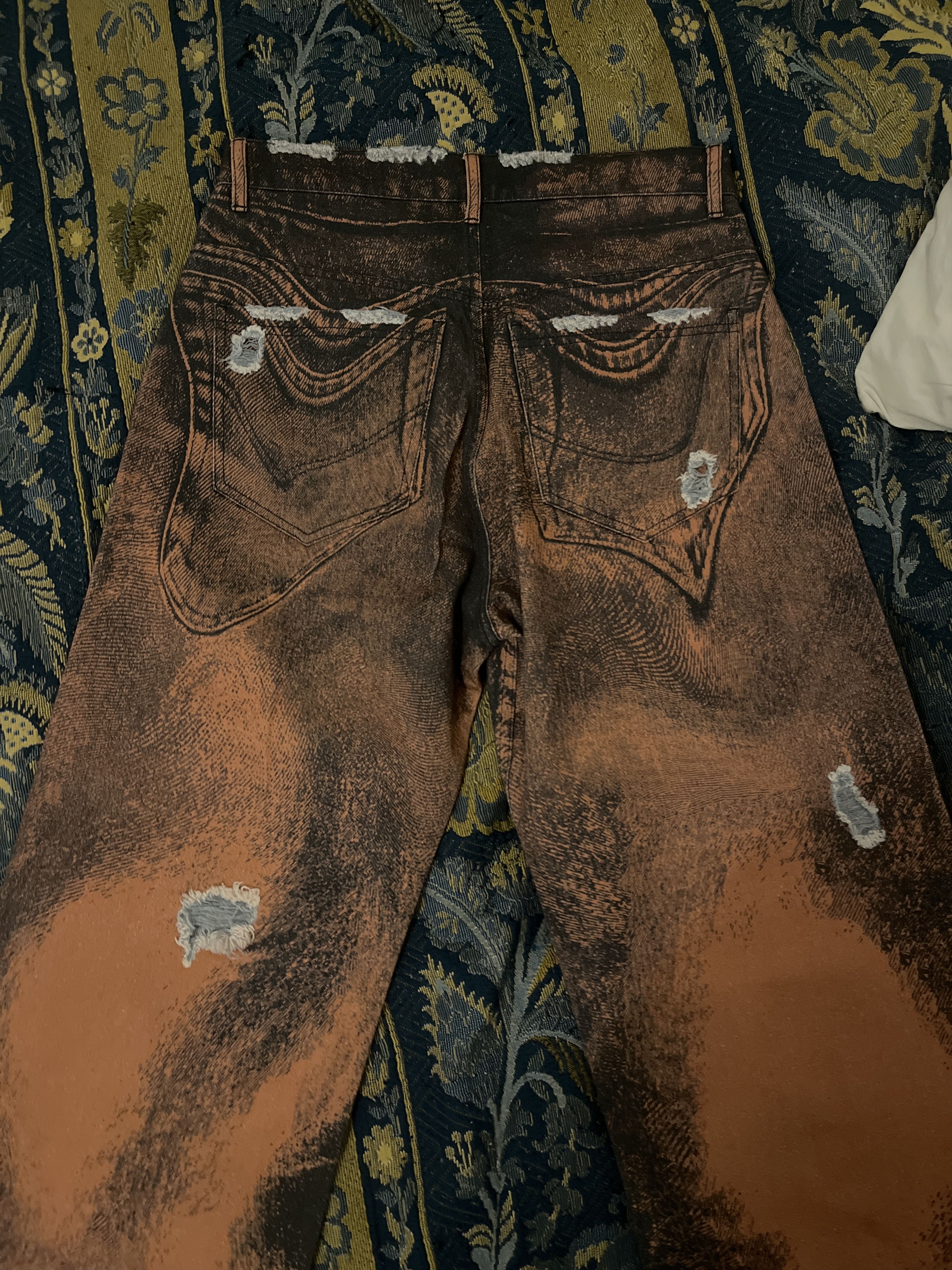 CamperLab CamperLab Distorted Print Denim Jeans Orange Trompe L’Oeil Size US 30 / EU 46 - 2 Thumbnail