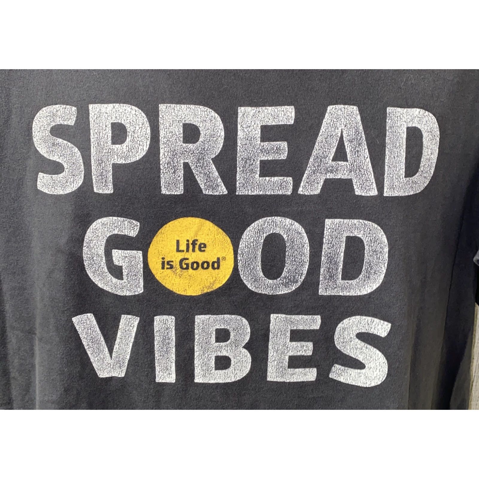 Life is Good Life is Good T-Shirt Gray Short Sleeve GOOD VIBES XL Mens Regular Size XL Size US XL / EU 56 / 4 - 2 Thumbnail