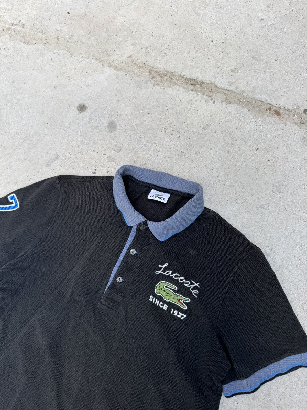 Lacoste VINTAGE RARE LACOSTE BIG LOGO POLO TEE Size US M / EU 48-50 / 2 - 2 Thumbnail