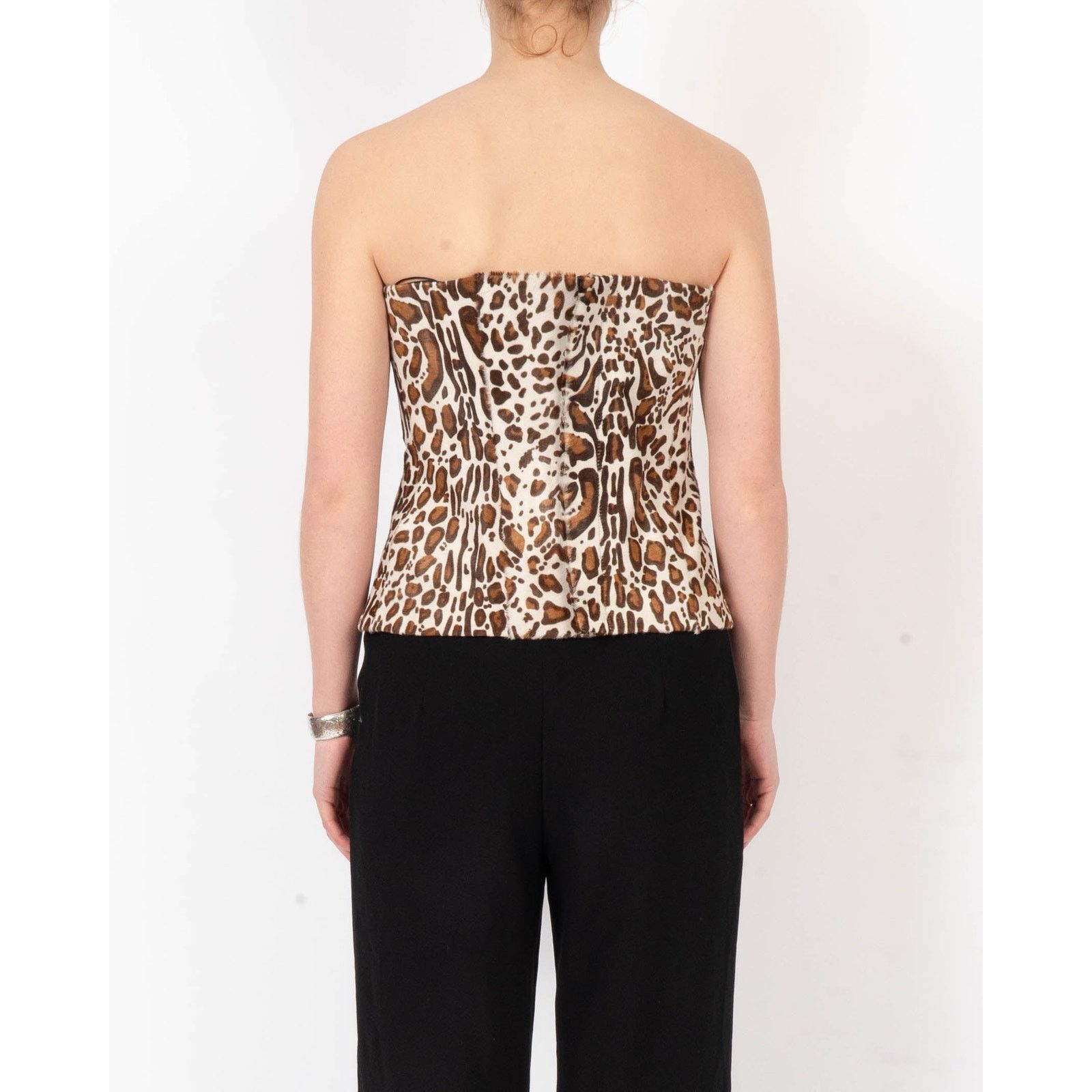 Haider Ackermann SS20 Corset in Leo Printed Calf Hair Leather Size S / US 4 / IT 40 - 3 Thumbnail