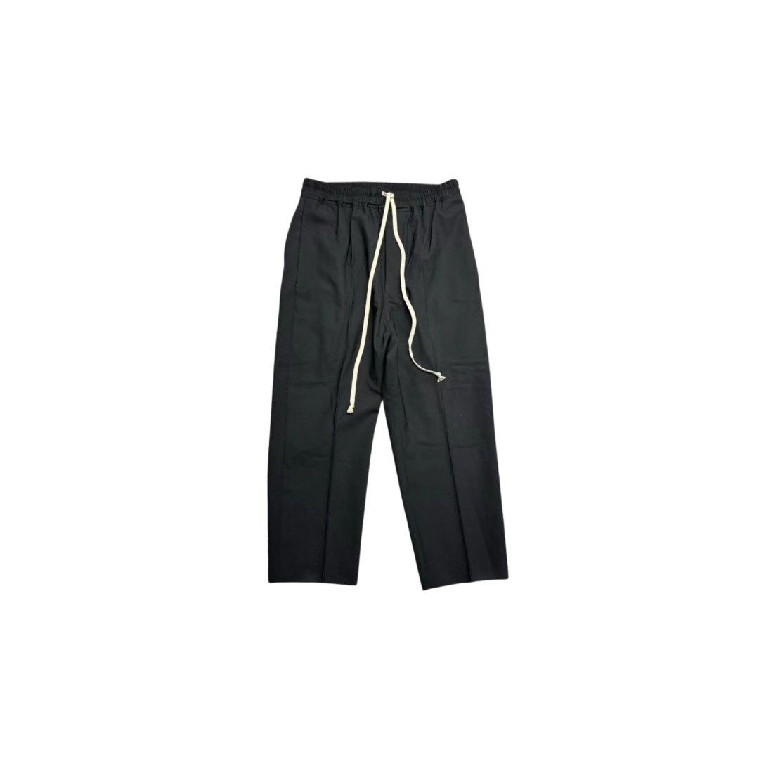 image of Rick Owens Drawstrings Cropped Pants in Black, Men's (Size 34)